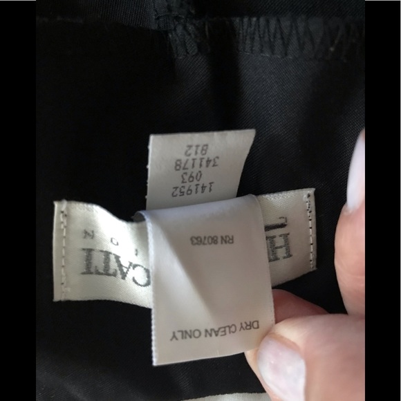 HUGO BUSCATI. COLLECTION , size10 black silky long straight leg  , women’s pants - Picture 10 of 11